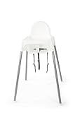 Ikea Antilop - Seggiolino per Bambini con Cintura, Bianco