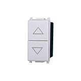 Pulsante Doppio Interbloccato Saliscendi 10A Colore Bianco Compatibile Con Plana EV1204