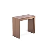 MONDO VIRO Tavolo allungabile consolle Pinocchio in legno laccato 10 posti cm 43/302x90 76h (Tortora)