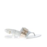 Hogan Donna H257 Infradito Valencia in Pelle Bianco con Accessorio Metal Color Bianco Size 36.5