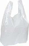Extra resistenti, 100 pezzi, 300 x 180 x 550 mm, sacchetti di plastica, colore bianco, per alimenti, bianco, 300 x 180 x 550 mm, Sacchetto