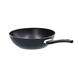 MasterChef Wok Antiaderente 28cm, Padella Aluminio, per Salta e altro, Cinese, Induzione el altro, Tutti i Piani, Antigraffio, Lavabile in Lavastoviglie, Nero