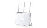 TP-Link Archer D9 Modem Router Wireless Dual Band AC 1900Mbps, ADSL2+, 4 Porte Gigabit Ethernet, 2 Porte USB Multifunzione