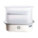 Tommee Tippee Sterilizzatore per biberon elettrico avanzato a vapore, elimina i virus* e il 99,9% dei batteri, ciclo di sterilizzazione di 5 minuti, bianco