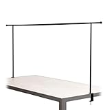 HOME DECO FACTORY THE MO1322 - Barra Decorativa de Mesa regolabile, Colore Nero, 90 x 140 a 250 x 4 cm