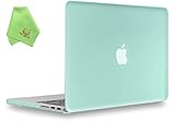 UESWILL, custodia rigida opaca per MacBook, morbida al tatto, include panno in microfibra, Green, Macbook Pro 15" con Retina Display