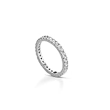 Anello Donna Veretta Infinity in Argento 925% Con Zirconi Bianchi 2 mm Taglio Brillante (18)