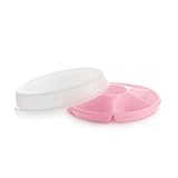 Tupperware Set da portata, vassoio da portata a 6 scomparti e piatto per feste, contenitore per alimenti e coperchio, lavabile in lavastoviglie e senza BPA