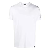 DSQUARED2 tshirt bianca logo nero - l, bianco