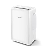 SHARP UD-P20E-W - Deumidificatore elettrico per ambienti da 35 a 46 mq (funzione essiccazione bucato, capacità di deumidificazione 20 litri/giorno, serbatoio dell acqua da 3,8 litri), colore: Bianco