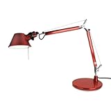 Artemide Tolomeo Micro Lampada da Tavolo, Rosso