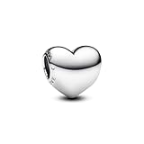 Pandora Moments Be Love 793439C00 - Ciondolo a forma di cuore in argento Sterling, compatibile con braccialetti Moments, misura unica, Argento sterling, Nessuna pietra preziosa