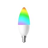 Woox Smart Lamp Bulb, Lampadina a LED con attacco E14, multicolore RGB + bianco 2700K, potenza 4.5W, funziona con Amazon Alexa e Google Home