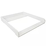 Puckdaddy - Fasciatoio Moritz compatibile con cassettiera IKEA Malm e simili - fasciatoio in legno bianco 80x78x10 cm - fasciatoio di alta qualità incl. materiale di fissaggio per montaggio a parete