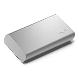 LaCie Portable SSD, 1TB, SSD esterno, USB-C, Compatibile con Iphone 15 Pro, USB 3.2 Gen 2, velocità fino a 1.050 MB/s, argento lunare, per Mac, PC e iPad, con servizi Rescue Services (STKS1000400)