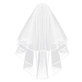 WeddHuis Velo da Sposa,Decorazione Festa di Addio,Elegante Copricapo Di Velo,Bridal Wedding Veil,Velo da Sposa Nuziale per Le Nozze Della Sposa, Addio al Nubilato