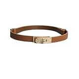 MIAOPU Cintura in Pelle Femminile 100 Abbigliamento Abbinamento Decorazione di Chiusura in Vita Kelly Pantaloni Sottili h Cinghia Cinghia Sigillo (Belt Length : 95CM, Color : Chocolate)