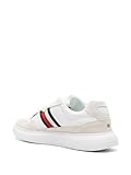 Tommy Hilfiger Light Cupsole Lth Mix Stripes FM0FM04889, Sneaker con Suola Uomo, Bianco (White), 42 EU