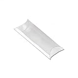 Aurora Store 25 Scatoline Tubo in PVC Trasparente 3x2x7.5 cm portaconfetti bomboniera Astuccio Matrimonio Battesimo Laurea plastica segnaposto