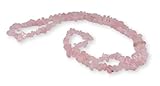 TENET CRIGEMA - Collana chips in pietre naturali per Cristalloterapia, Reiki e meditazione - 84 cm (Quarzo Rosa)