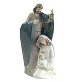 Nao by Lladro Collectible Porcelain Figurine: THE NATIVITY OF JESUS - 9 1/2" tall - Joseph, Mary, and baby Jesus. by Lladro