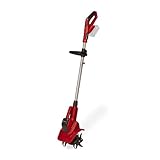 Einhell Motozappa a batteria, 18 V, agli ioni di Li, regolazione della velocità, lama scarificatrice, presa aggiuntiva, senza batteria o caricabatterie, colore: rosso/nero