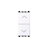 1 Pezzo Pulsante Interbloccato Doppio Saliscendi, Compatibile Con Vimar Arkè, Colore Bianco