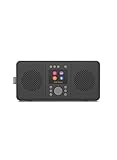 Pure ELAN CONNECT+ - Radio Internet stereo multifunzione con DAB e Bluetooth 4.2 (DAB/DAB+ radio digitale, radio FM, Internet Radio, display TFT, 20 preset, streaming musicale, podcast) Nero carbone