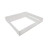 Puckdaddy - Fasciatoio Espen compatibile con cassettiera IKEA Malm e simili - fasciatoio in legno bianco 80x78x10 cm - fasciatoio premium con divisorio e materiale per il montaggio a parete