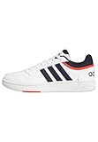 adidas Hoops 3.0 Low Classic Vintage Shoes, Sneakers Uomo, Bianco (Ftwr White/Legend Ink/Vivid Red), 42 2/3 EU