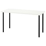 Ikea Scrivania LAGKAPTEN/ADILS, 140x60 cm, bianco/nero