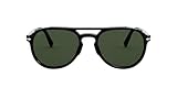 Persol 0PO3235S Occhiali, Black/Green, 55 Unisex-Adulto