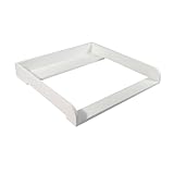 Puckdaddy – fasciatoio Lasse compatibile con cassettiera IKEA Hemnes ecc. – 80 x 80 x 10 cm in legno bianco – fasciatoio di alta qualità con materiale di montaggio per il fissaggio a parete – Spessore