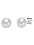 Valero Pearls Orechinni a lobo da Donna in Argento Sterling 925 con rodio con Perle coltivate d acqua dolce bianco 00178810