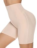 BESDEL Contenitiva a Vita Alta Mutande Contenitive Pantaloncini Thong Shapewear Dimagrante Modellante Guaina Intimo da Donna Beige M