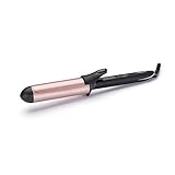 BaByliss C453E Ferro Arricciacapelli Extra Lungo da 38 mm, Quartz Ceramic, Riscaldamento Advanced Ceramics per Onde Morbide a Lunga Durata, 6 Temperature, Nero e Rosa