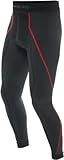 Dainese Thermo Pants Calzamaglia Termica, Nero/Rosso, L Uomo