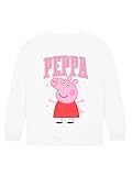 Peppa Pig Felpa | Abbigliamento Bambina Peppa | Cotone Felpa Bambina | Bianco 7-8 Anni