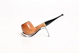 Pipa Savinelli Primo fumo modello 207 foro da 9mm, finissaggio liscio naturale in legno di radica, veretta melange, completa di astuccio Savinelli in velluto