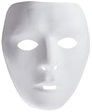 Widmann MA0110 - Maschera Bianca Verniciabile, 1 unit