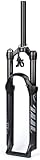 splumzer MTB Fork 26 27.5 29 Pollici MTB Forcella Ammortizzata Corsa 120mm, 1-1/8 Tubo Dritto/Tubo Conico Forcelle Mountain Bike (Blocco Remoto Diritto, 26 Pollici)