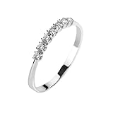 Stellazeta Fedina in Acciaio Con Strass in Vetro Anello Donna Ideale per Regalo e Per tutte le Occasioni Fedina di Tutte le Misure