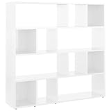 vidaXL Libreria/Divisorio Bianco Lucido 105x24x102 cm