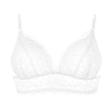 Senza cuciture Clip Down Deep V Neck Push Up Allattamento Reggiseno Premaman Pizzo Bras Cinture, bianco, 46