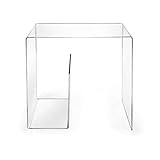 Web Convenienza Tavolino di Design in Plexiglass - Seis Table Tavolino Trasparente - Tavolino Soggiorno, Ingresso, Studio, Ufficio e Sala d attesa