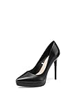 QUEEN HELENA Scarpe con Tacco a Spillo Eleganti con Plateau Donna K3171 (Nero, Sistema Taglie Calzature EU, Adulto, Donna, Numero, Media, 38)