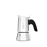 Bialetti Nuova Venus, Caffettiera Per Caffè Espresso, Non adatta all Induzione, Acciaio Inossidabile, 2 Tazze (85 ml)