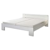 Stella Trading CANNES - Letto futon 180 x 200 cm - Matrimoniale minimalista bianco - 185 x 71 x 204 cm (L x A x P)