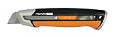 Fiskars Taglierino, Lunghezza 19,4 cm, Include lama (25mm), Acciaio inossidabile/Plastica, Nero/Arancione, CarbonMax, 1027228