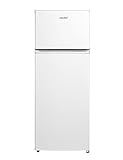 Comfee RCT284WH2A frigorifero con congelatore/congelatore superiore/176 kWh/anno/143cm Altezza/Luce LED/Cerniera porta reversibile/Bianco